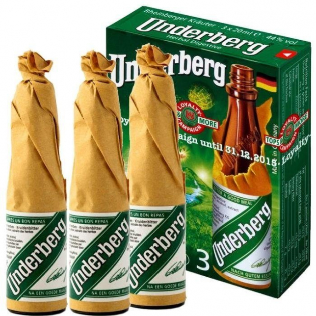 Underberg Bitter 44% 3x2 cl. 3-pack