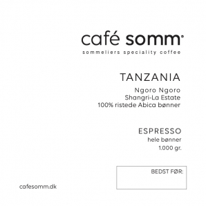 Café Somm Tanzania Ngoro Ngoro Espresso 1000 g. (hele bønner)