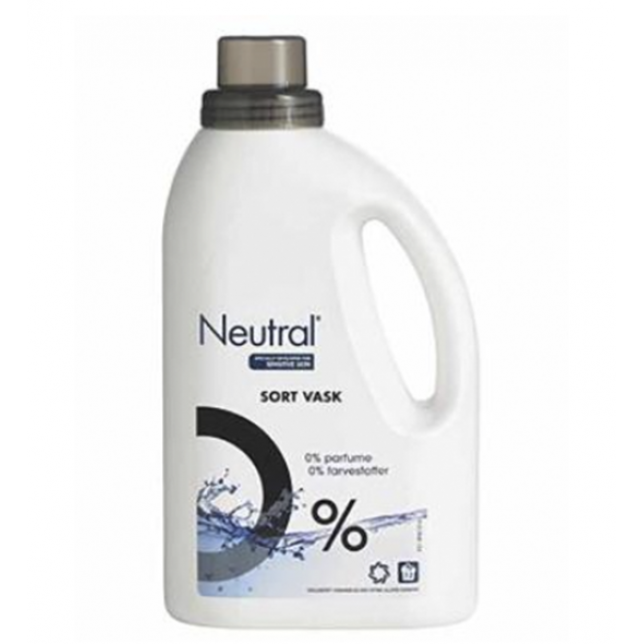 Tøjvask Flydende Neutral Black Svane u/parfume og Blegemiddel 1,25 L