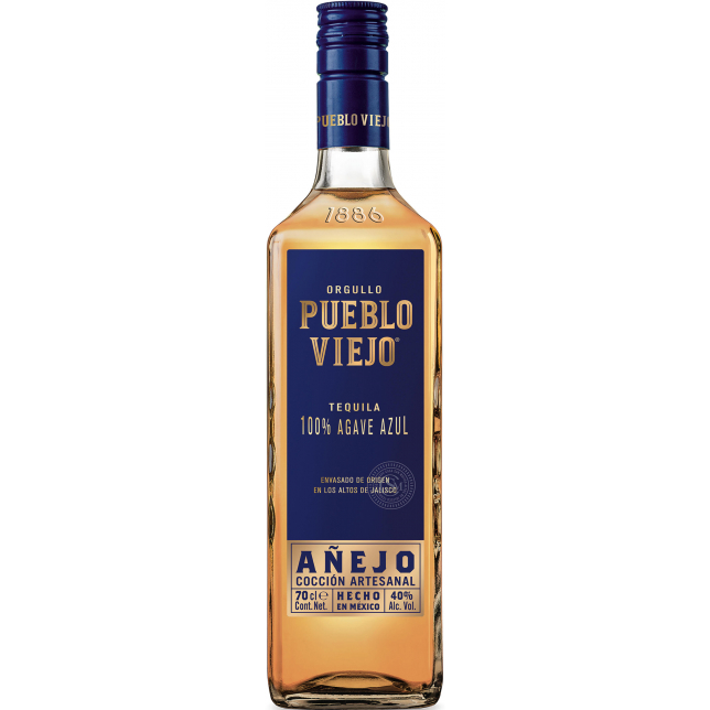 Pueblo Viejo 100% Agave Anejo Tequila 38% 70 cl.