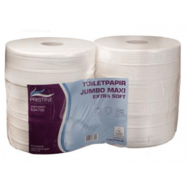 Toiletpapir Pristine Extra Soft Jumbo 2-lag Ø27 cm. 320 m. 6 stk.