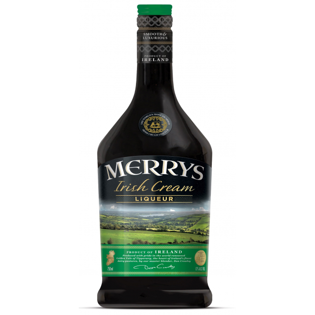 Merrys Original Irish Cream Likør 17% 70 cl. (flaske)