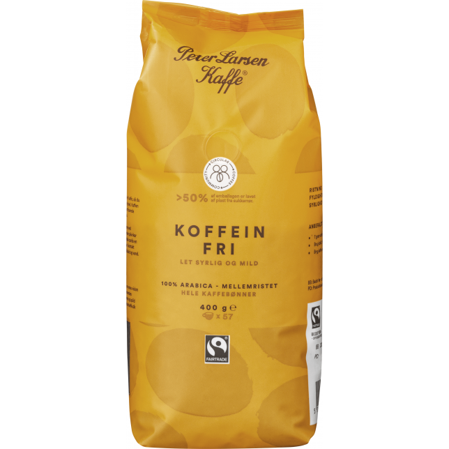 Peter Larsen Kaffe Koffeinfri 400 gr. (hele bønner)