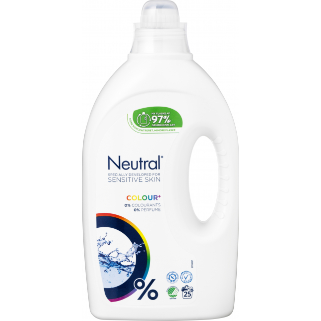 Tøjvask Flydende Neutral Colour u/parfume og Blegemiddel 1,25 L