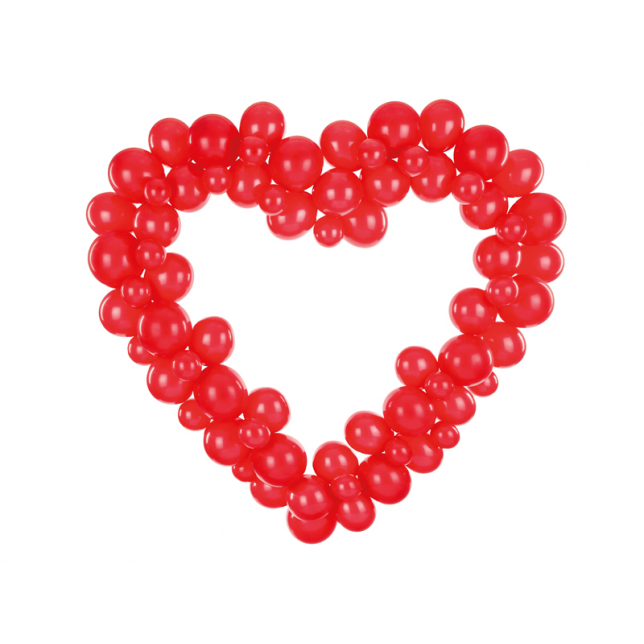 Rødt Hjerte Ballonguirlande