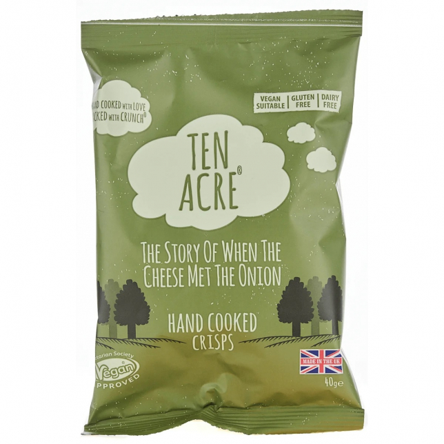 Ten Acre Cheese & Onion Chips 24x40 g.