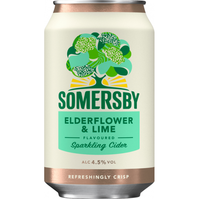 Somersby Elderflower Lime Cider 4,5% 24x33 cl. (dåse)