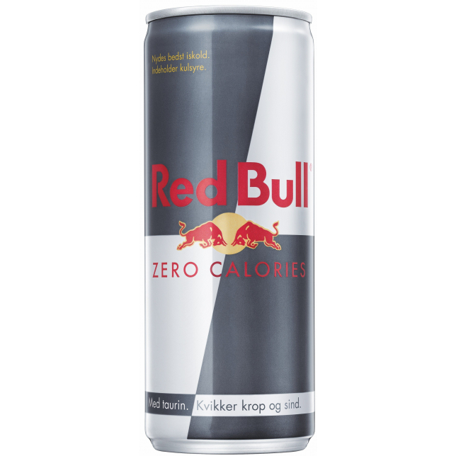 Red Bull Zero Calories Energidrik 24x25 cl. (dåse)