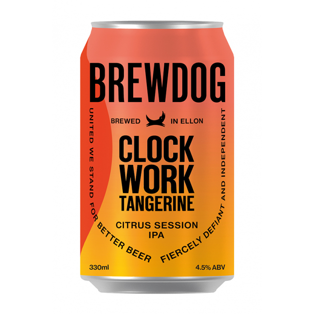 Brewdog Clockwork Tangerine Session IPA 4,5% 33 cl. (dåse) - MHT 22-06-2022
