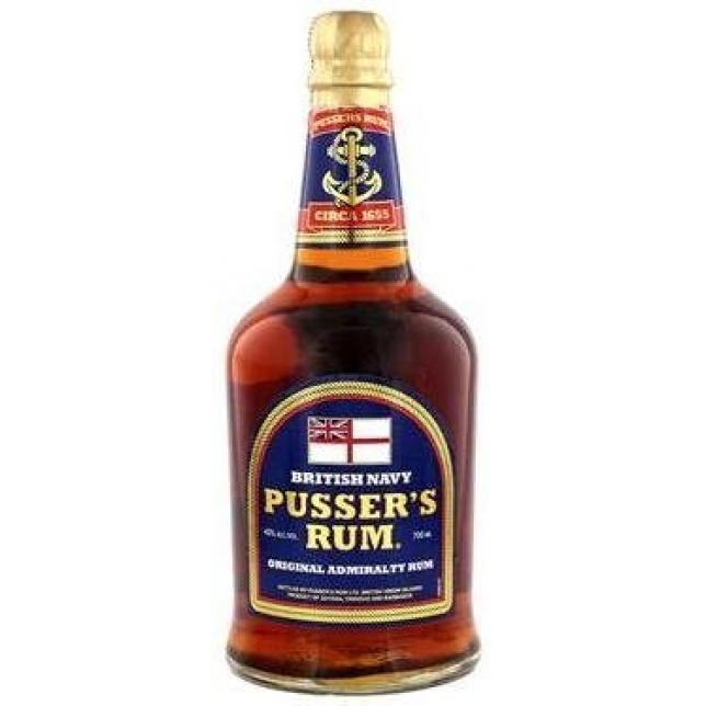 Pussers Blue Label British Navy Rom 40% 70 cl.