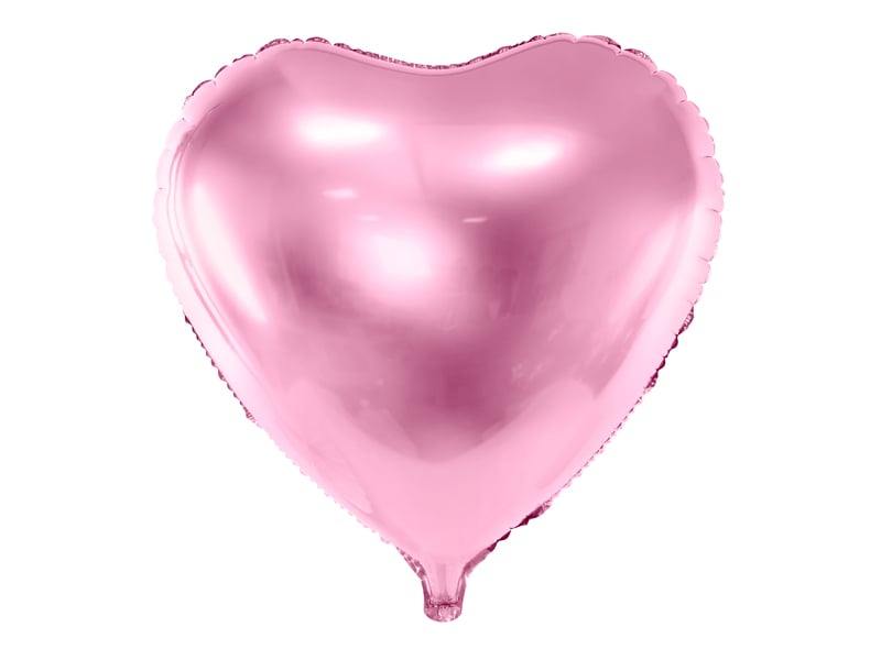lørdag kandidatgrad rødme Lys Pink Hjerte Folieballon 45 cm. 1 stk.